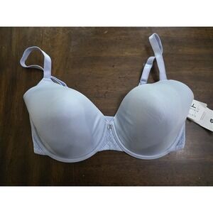NWT Chantelle 34DDD Norah Chic T-Shirt Bra 16M6 LT Blue 127214